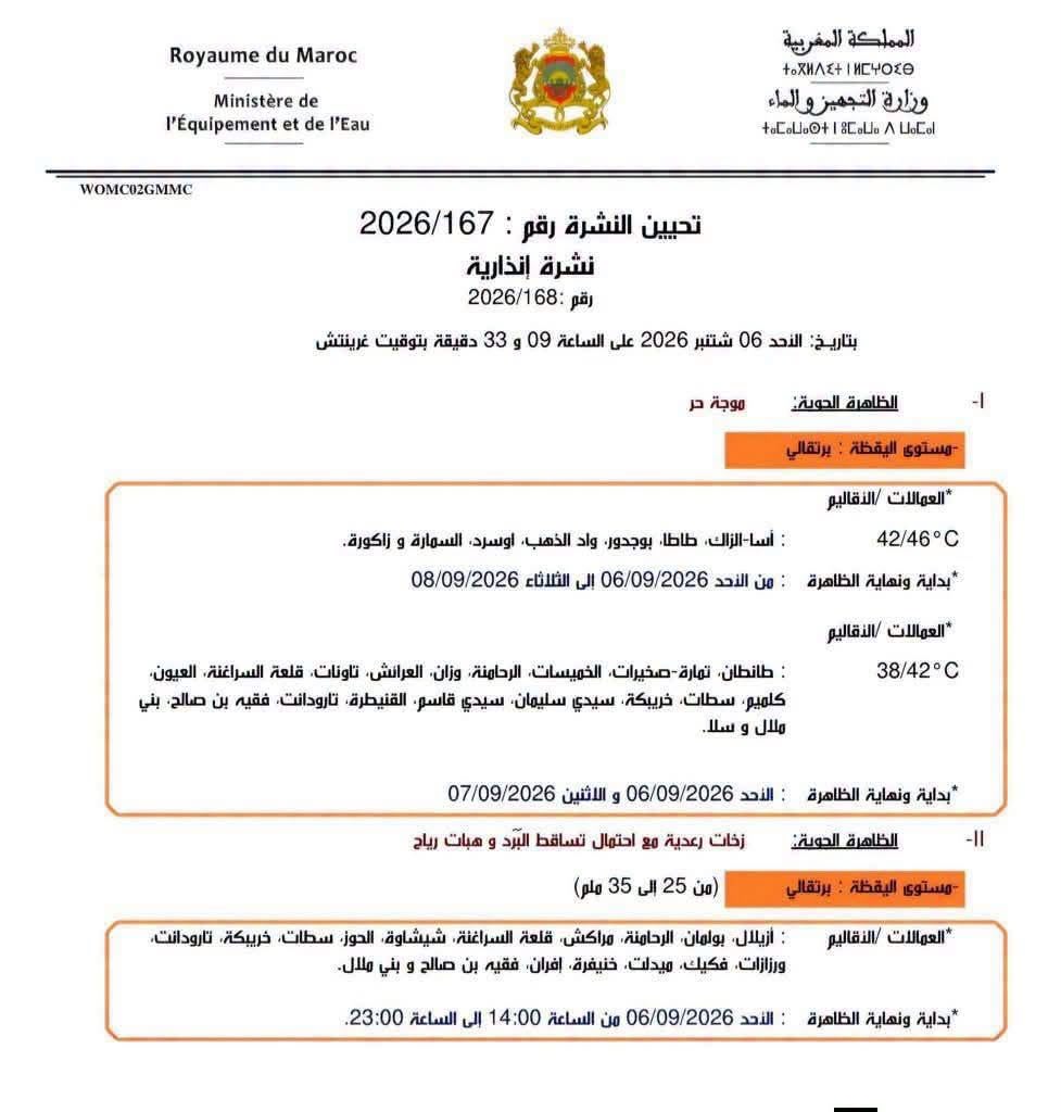 نشرة إنذارية 
