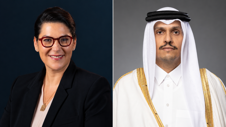 المنصوري تتلقى اتصالا من رئيس الوزراء القطري بعد توليها رئاسة الحكومة