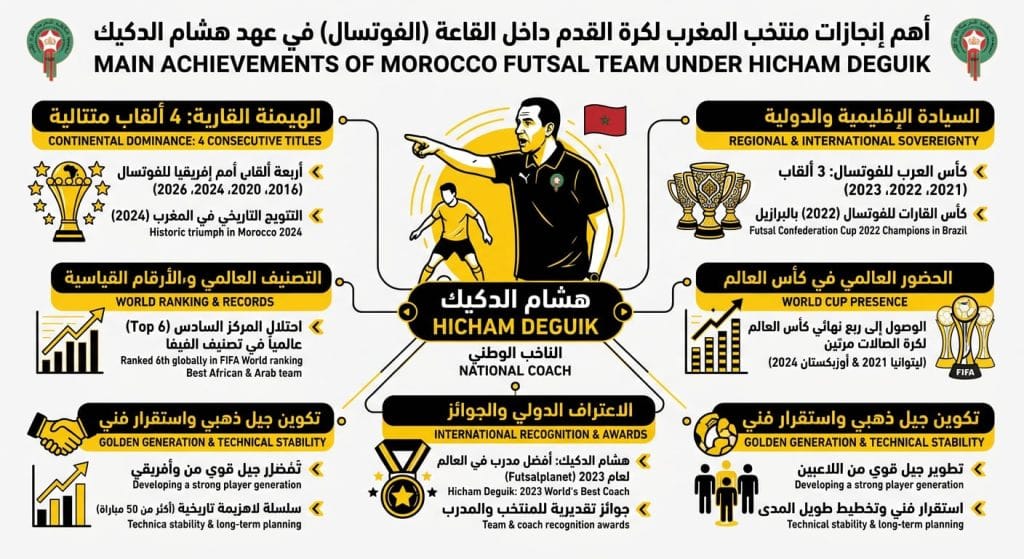 إنجازات منتخب الفوتسال - إنفوغرافيك